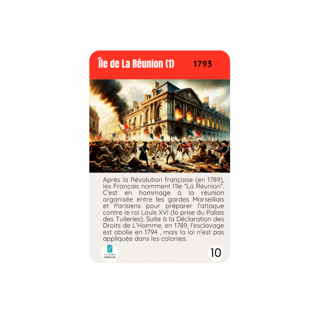 carte éducative 1793 ile de la réunion
