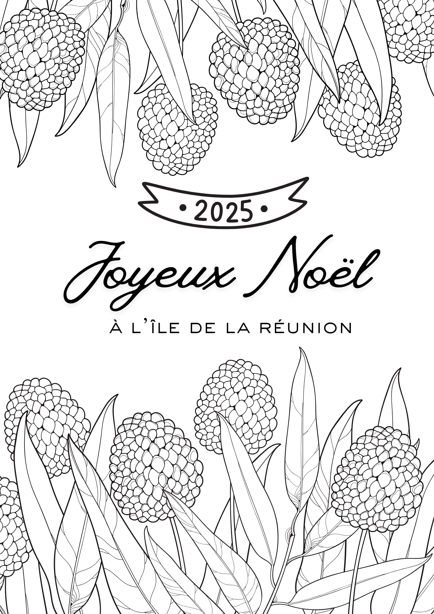 Cahier de coloriage - Maternelle - Joyeux Noël à l'île de La Réunion