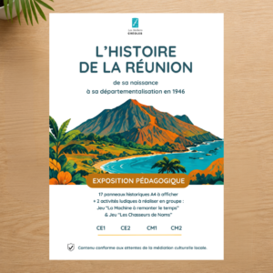 Exposition & Frise Pédagogique : L’Histoire de La Réunion (Format Papier)